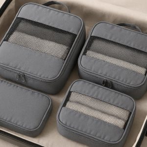 18 Mesh Packing Cubes Travel Luggage Organizers With Visual Window Lightweight Packing Bags Set For Suitcase Clothing Storage