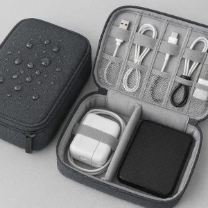 Electronics Travel Cable Organizer Bag Waterproof Digital Accessories Storage Pouch Case For Chargers Cords Hard Drives