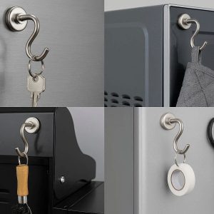 26 Magnetic Wall Hooks Heavy Duty Neodymium Magnet Hangers For Refrigerator Microwave Grill Cabinets Office Garage Storage